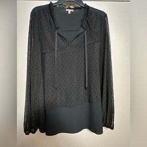 Women's Juicy Couture Layered Flounce Blouse Size XL